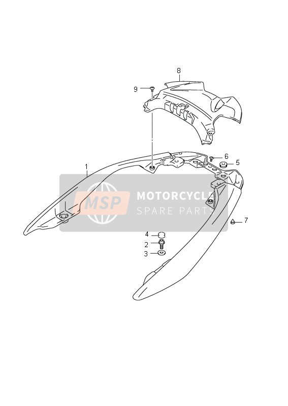 Suzuki AN400(A)(ZA) BURGMAN 2011 BEIFAHRERGRIFF (AN400A E19) für ein 2011 Suzuki AN400(A)(ZA) BURGMAN